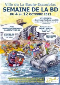 Semaine de la bande-dessinée à la Bibliothèque municipale. Du 4 au 12 octobre 2013 à La-Baule-Escoublac. Loire-Atlantique. 